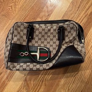 Gucci horsebit top handle bag